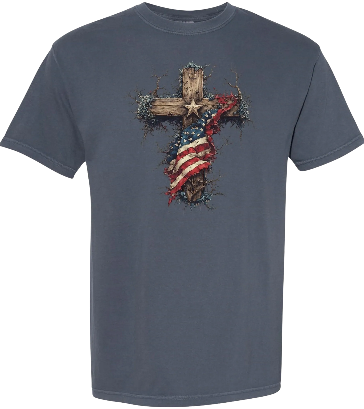 Patriotic Cross short sleeve tee shirt
