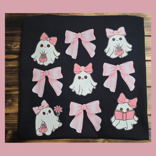 Bows and Ghost short sleeve tee shirt