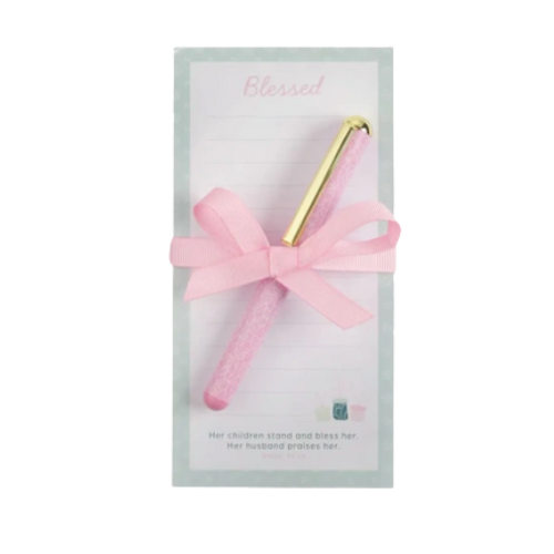 Blessed Magnetic Notepad and Pen Gift Set
