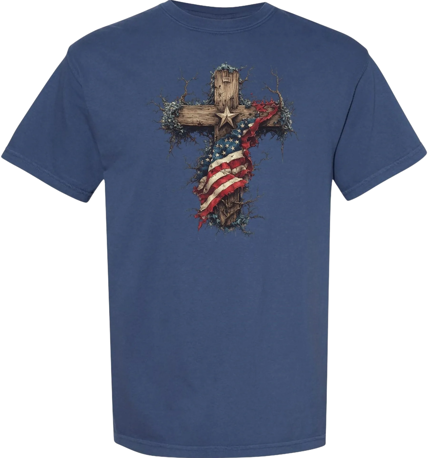 Patriotic Cross short sleeve tee shirt