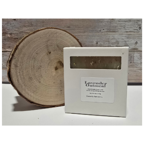 Lavender Oatmeal 3 x 2.5 x 1 inch bar soap