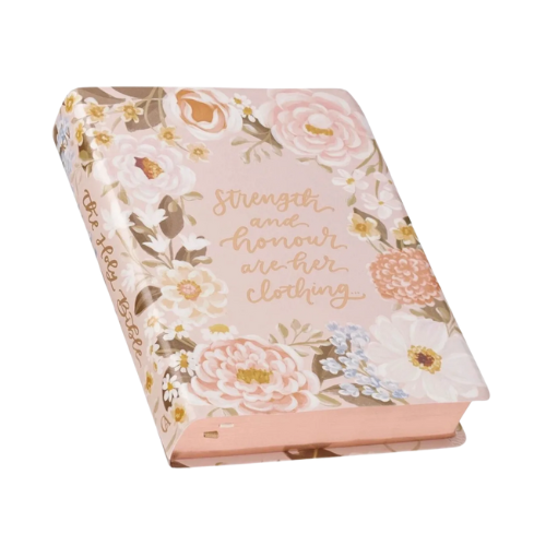 Peach Floral Margo KJV Note-taking Bible