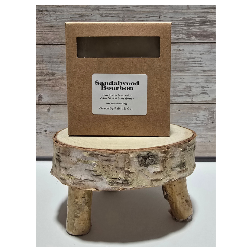 Sandalwood Bourbon 3 x 2.5 x 1 inch bar soap