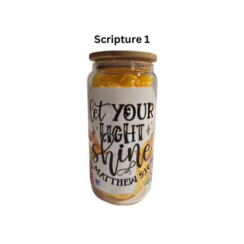Bible Scripture 16oz Tumbler with Bamboo Lid, Straw & Cleaning Brush