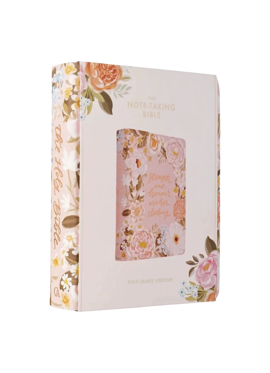 Peach Floral Margo KJV Note-taking Bible