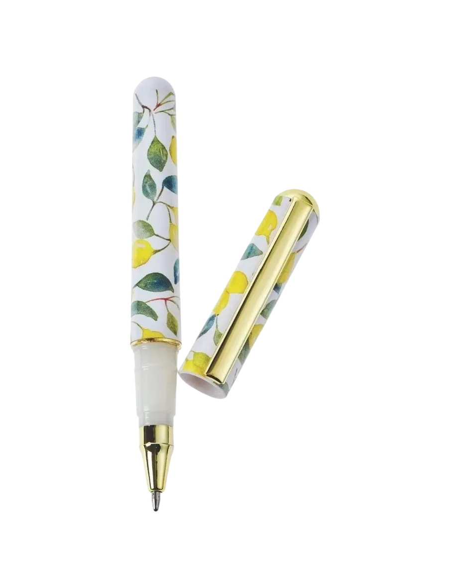 Rejoice Always Yellow Lemon Note Block with a Pen