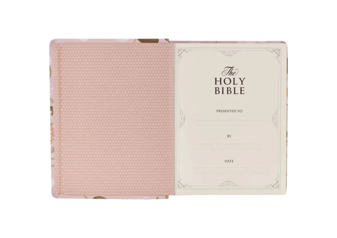Peach Floral Margo KJV Note-taking Bible
