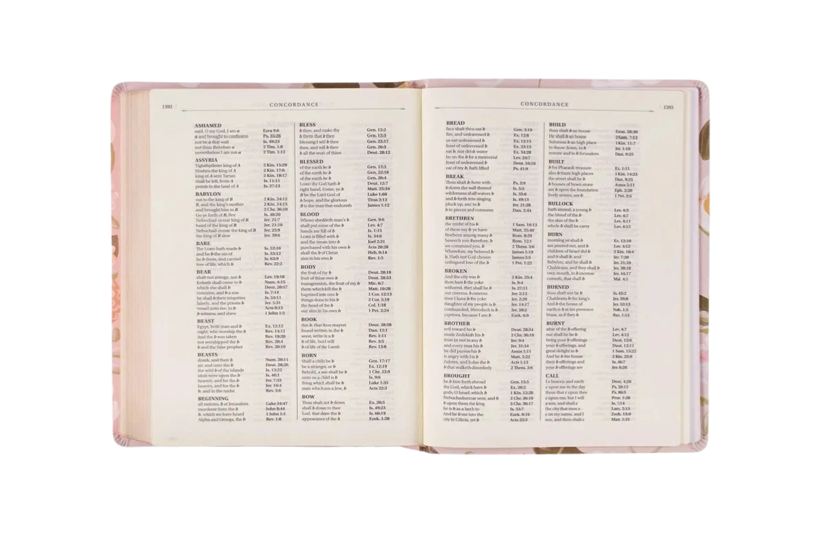 Peach Floral Margo KJV Note-taking Bible