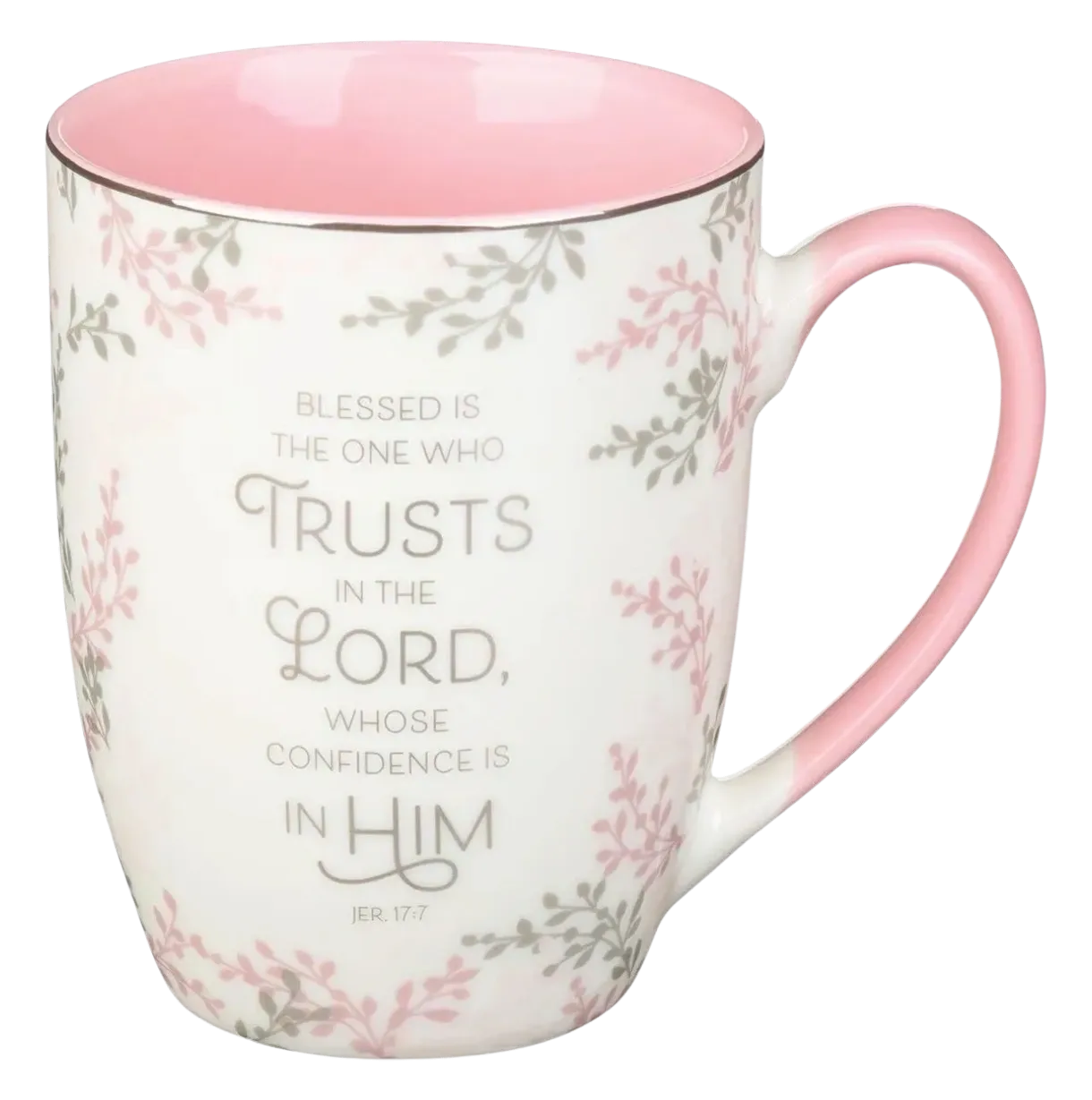 The One Who Trusts in the Lord Pink Ceramic Mug