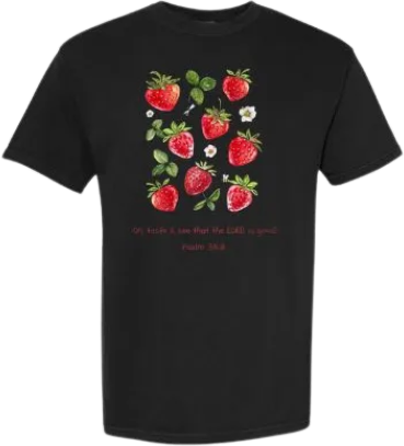 Strawberry Patch short sleeve tee shirt