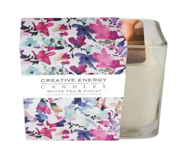 White Tea & Violet Soy Lotion Candle